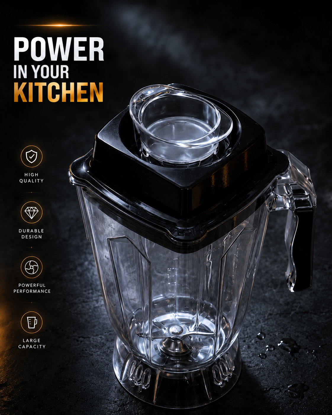 پارچ یدکی مخلوط کن مدل صنعتی کد 2.5L مناسب برای مخلوط کن المپیا
